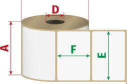 Dimensions label roll